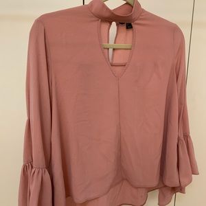 Primark Mock Neck Blouse with Front Cut Out